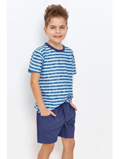 Chlapčenské pyžamo Noah modré s pruhmi
