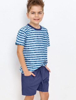 Chlapčenské pyžamo Noah modré s pruhmi