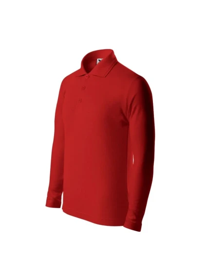 Malfini Pique Polo LS Jr MLI-24107 červená polokošeľa