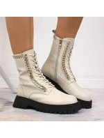 Zateplené kožené topánky s reťazou Artiker W HBH40 Zateplené kožené topánky s reťazou Artiker W HBH40