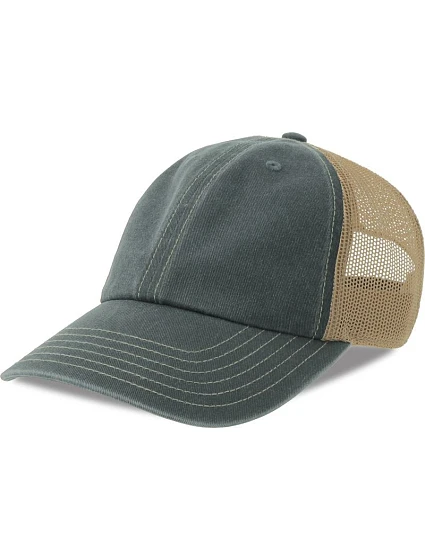 Atlantis Headwear Teon 6-panelová čiapka Vintage Trucker 33.0303 tmavomodrá/khaki Atlantis Headwear Teon 6-panelová čiapka Vintage Trucker 33.0303 tmavomodrá/khaki