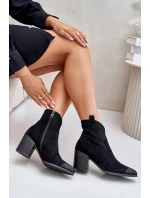 Dámské semišové teplé boty Černe model 21675647 - VINCEZA