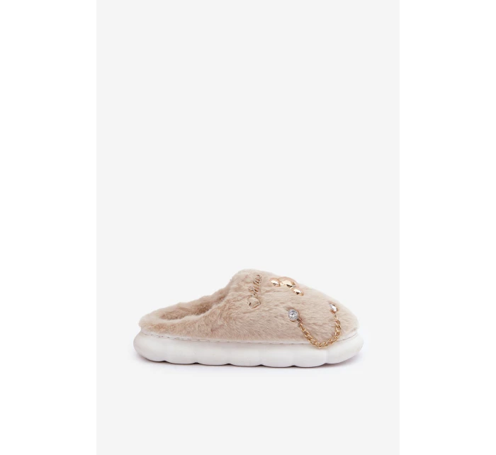 Kožené Pantofle S Béžové model 21680845 - Boto Kožené Pantofle S Béžové model 21680845 - Boto