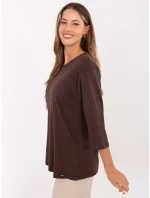 Bluzka RV BZ model 21406680 ciemny brązowy - FPrice Bluzka RV BZ model 21406680 ciemny brązowy - FPrice