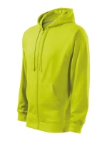 Trendy mikina na zips pánska limetková