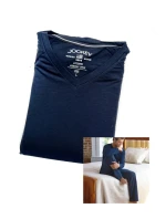 Pánske pyžamo 500205 481 tm.modrá/karo - Jockey