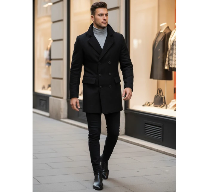 Pánský černý kabát Dstreet model 21963888 - FashionStreet