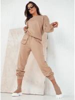Dámska tepláková súprava CADAVAL beige FashionStreet AY1009