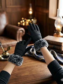 Dámské kožešinové rukavice model 21345224 - BE SNAZZY