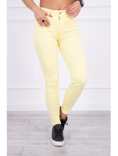 Džínsové nohavice žlté