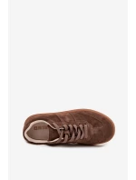 Zamszowe Sneakersy Damskie Big Star SS274676 HI-POLY SYSTEM Brązowe