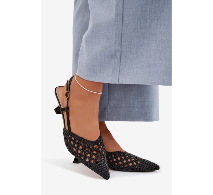 Dámské Sandály na Podpatku Černé model 22027878 - Boto