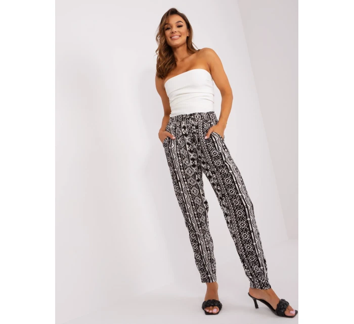 Nohavice D73770M61869O čiernobiele