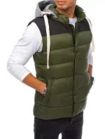 Pánská vesta s kapucí zelená Dstreet model 21963869 - FashionStreet