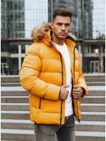 Pánská zimní bunda prošívaná žlutá Dstreet model 21965401 - FashionStreet