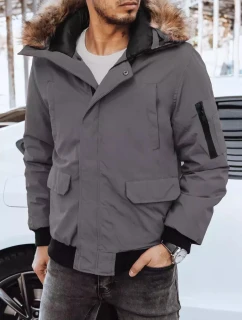Pánská zimní bunda tmavě šedá Dstreet TX4306