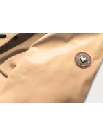 Dámska bunda parka v pieskovej farbe (CAN-561)