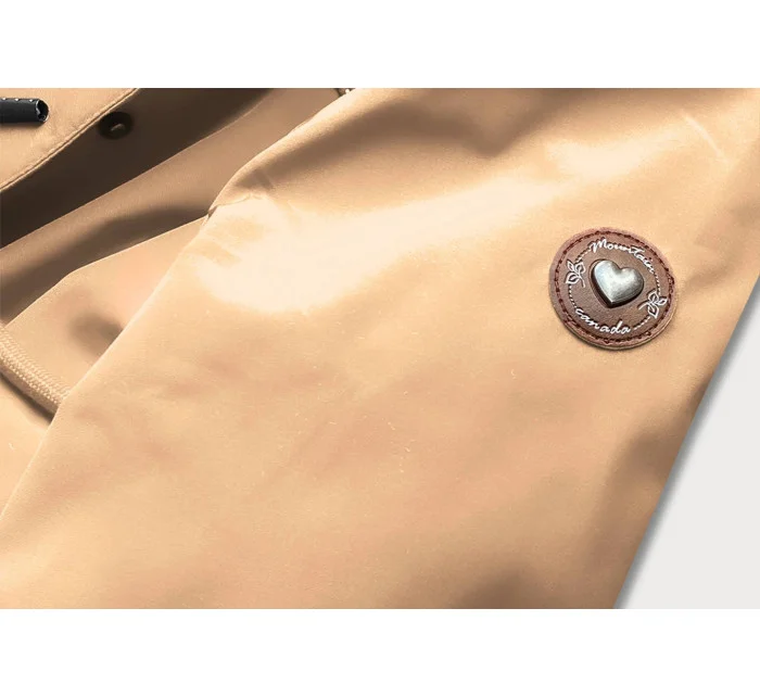 Dámska bunda parka v pieskovej farbe (CAN-561)