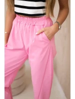 Kalhoty s kapsami Summer Punto světle růžová