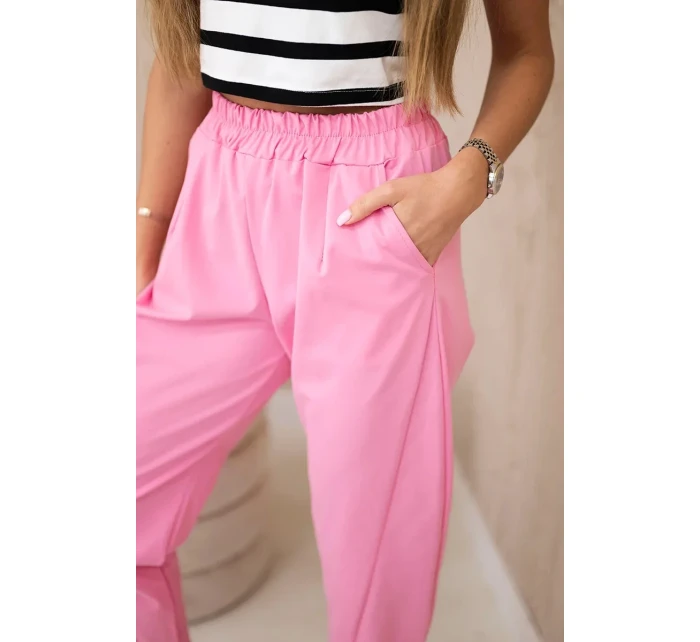 Kalhoty s kapsami Summer Punto světle růžová