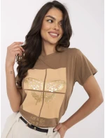 T shirt CLM TS model 21116882 jasny brązowy - FPrice