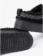 Krásné černé  sněhule dámské platforma