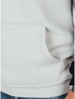 Pánska základná mikina s kapucňou svetlo šedá FashionStreet BX5894