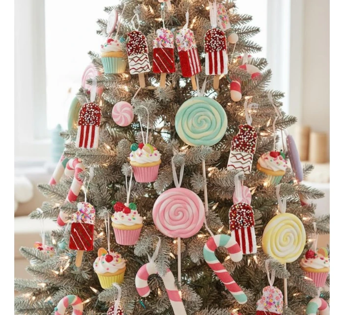 ZMRZLINOVÁ DEKORÁCIA ZÁVESNÁ OZDOBA 3KS BIELA