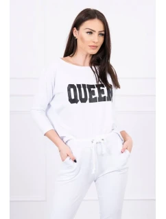 Tlačená sada Queen white