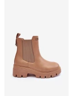 Dámské kožené botky se zdobením Bežové model 21633828 - Boto Dámské kožené botky se zdobením Bežové model 21633828 - Boto