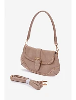 Eko semišová kabelka s přezkami světle béžová model 22111544 - Flora&Co