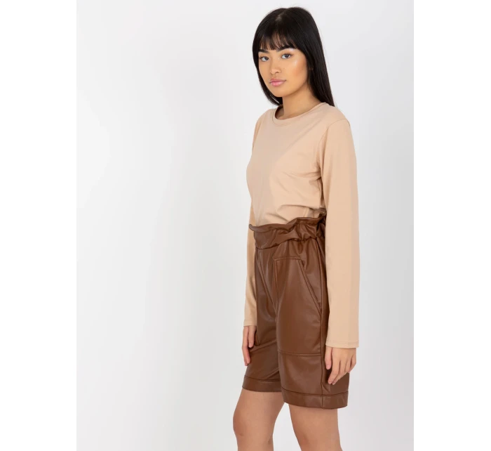 Šortky VI SN model 17857062 hnědá - FPrice Šortky VI SN model 17857062 hnědá - FPrice