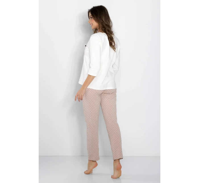 Dámske pyžamo Eliza Ecru s béžovou - Momenti Per Me