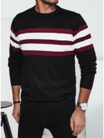 Pánsky čierny sveter FashionStreet WX2247 Pánsky čierny sveter FashionStreet WX2247