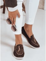 Dámské semišové hnědé mokasíny Dstreet model 21992090 - FashionStreet
