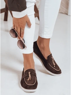 Dámské semišové hnědé mokasíny Dstreet model 21992090 - FashionStreet