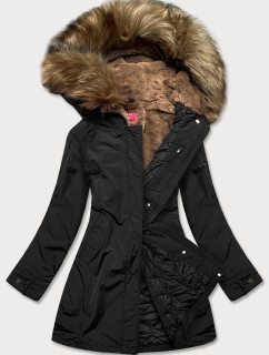 Čierna dámska zimná bunda (M21309)