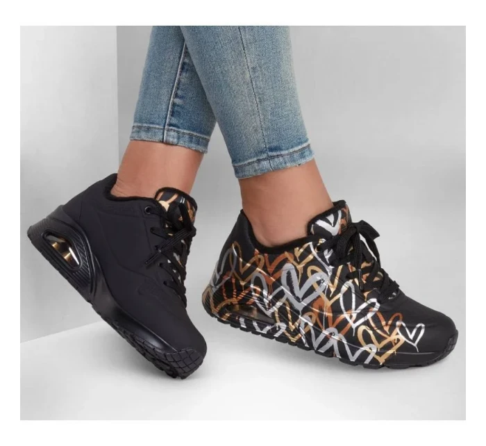 Topánky Skechers Uno Metallic Love W 155523/BKGD