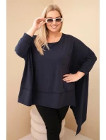 Dámská tunika Plus Size z bavlny s asymetrickým spodním lemem model 21808709 - K-Fashion Dámská tunika Plus Size z bavlny s asymetrickým spodním lemem model 21808709 - K-Fashion