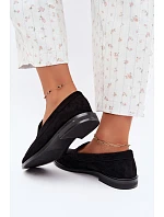 Dámske mokasíny a loafers z ekologického semišu, čierne, Laisie Dámske mokasíny a loafers z ekologického semišu, čierne, Laisie
