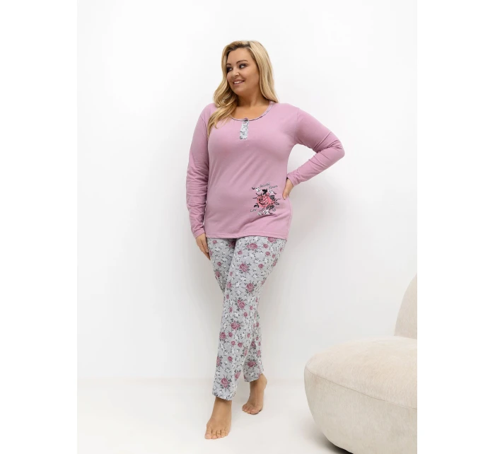 Piżama DU PI FP model 21766328 ciemny różowy - FPrice Piżama DU PI FP model 21766328 ciemny różowy - FPrice