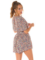 Sexy Summer Flowers Overall with elastic Waistband