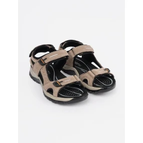 Dámske luxusné hnedé sandále bez podpätku