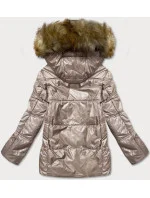 Krátka prechodná prešívaná bunda v ťavej farbe (H-202)