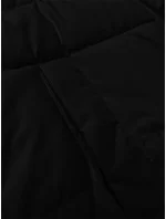 Čierna dámska krátka zimná bunda so sťahovacím lemom S'west (B8288-1)