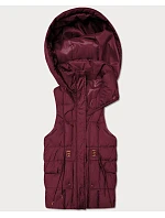 Dámska páperová bunda bez kapucne Goodlookin Burgundy (B8600-27) Dámska páperová bunda bez kapucne Goodlookin Burgundy (B8600-27)