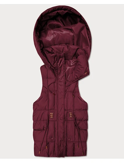 Dámska páperová bunda bez kapucne Goodlookin Burgundy (B8600-27) Dámska páperová bunda bez kapucne Goodlookin Burgundy (B8600-27)