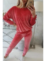 Velúrová súprava Love malinová