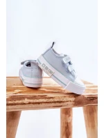 Dziecięce Materiałowe Trampki Na Rzep BIG STAR KK374078 Niebieskie