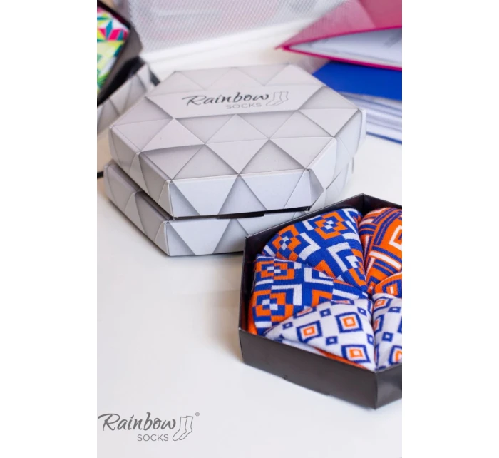 Skarpetki Rainbow Socks W Geometryczne Wzory 3 Pary